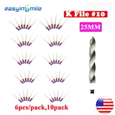endodontic dental K files stainless steel endo root canal hand K file#8 25MM 