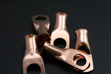 1/0 GAUGE COPPER 1/2 RING 25 PK CRIMP TERMINAL CONNECTOR AWG BATTERY LUG CUR1012