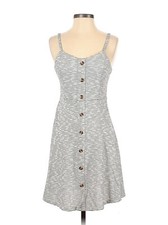 Old Navy Ivory & Black Striped Spaghetti Strap Sundress Button Detail XXL NWT