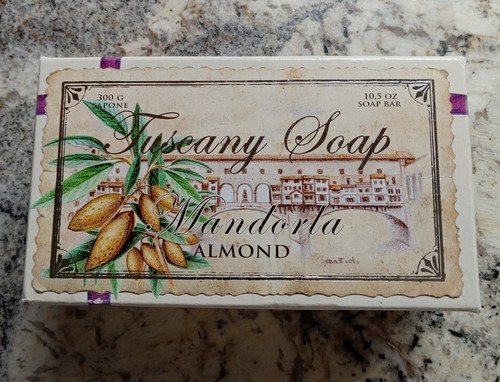 Y Saponeria Mandorla Almond Scented Sculpted Bath Bar Soap 10.5 oz Tuscany Italy - Picture 2 of 5