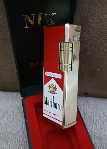 Accendino a butano a gas Marlboro sigaretta vintage - nuovo con scatola. !!! - Foto 11 di 13
