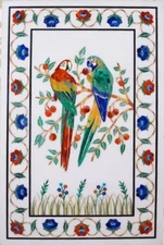 Luxury Marble Coffee Table Top | Nature Pattern Inlay Side Table | End Table Top