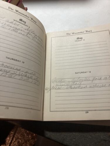 The Wanamaker Diary 1917 HC by John Wanamaker B10 W/ Ads And Entries - Picture 8 of 13