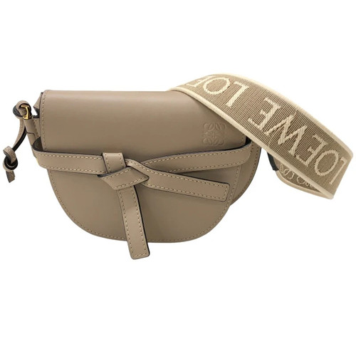 LOEWE Gate Dual Mini Bag A650N46X13 Sand GHW Calfskin Shoulder Bag #1809