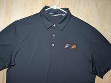 Valley Proud Men's Large Phoenix Suns Mercury Polo Shirt Black Bamboo Stretch