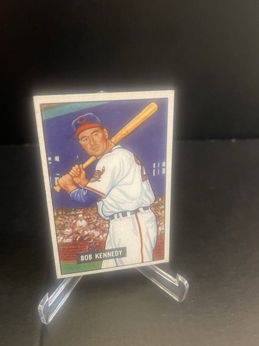 Bowman Bob Kennedy 1951 número alto #296 indios - de colección - MLB - Imagen 2 de 7