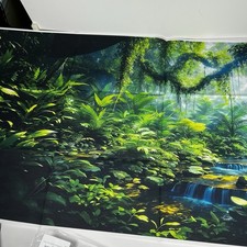 Aquarium Background Fantasy Landscape 36 in x 18 in