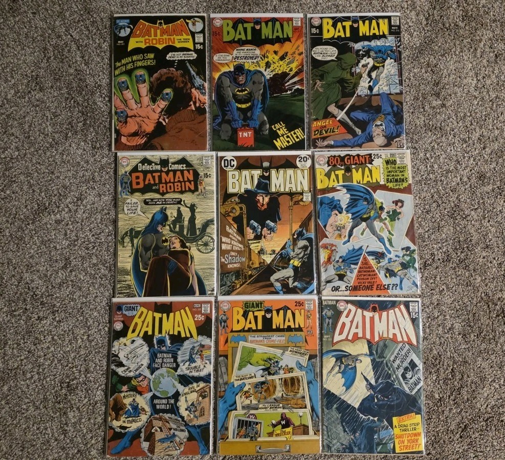 Batman Silver Bronze Age Lot 9 DC Comics Neal Adams 208 - 253