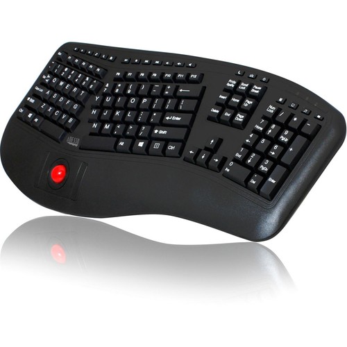 Adesso Tru-form 3500 - 2.4ghz Wireless Ergonomic Trackball Keyboard - Wireless - Picture 1 of 6