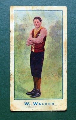 1904 Sniders & Abrahams VFL Cigarette Card:  WILLIAM  WALKER  (Fitzroy)
