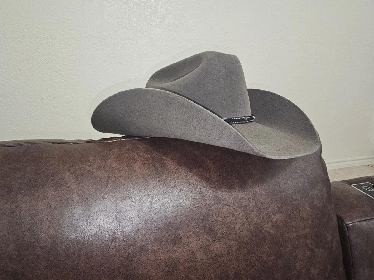 Cowboy Hat Gray Men's 7 1/8 Size for sale | eBay