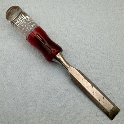 Vintage Master Mechanic 5/8  Beveled Edge Wood Chisel 7-3/8  Long