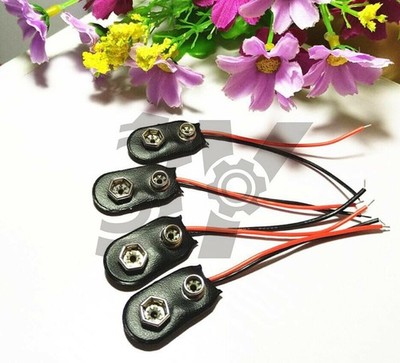 20PCS NEW Snap on 9V   Holder Clip Connector Hard Shell 10CM Cable Lead #bv