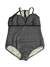 JUST MY SIZE One Piece Swmsuit Lace Up Back Mineral Color Plus Size 22W 61 -NEW