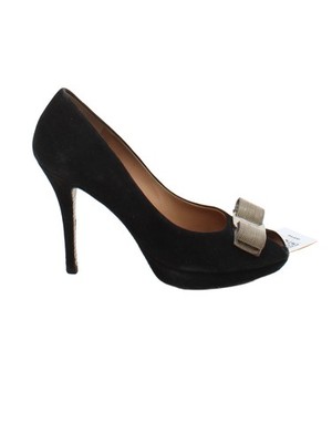 Salvatore Ferragamo Damen Heels UK 5,5 schwarz 100 % andere Court