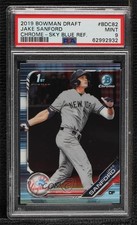 2019 Bowman Draft Chrome Sky Blue Refractor Jake Sanford #BDC-82 PSA 9 MINT 0h2x