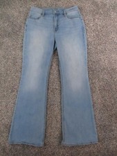 Old Navy Jeans Womens 6 Blue High Rise Flare Leg Stretch Denim Pants 28x31