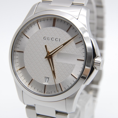 TOP MINT w/Box] GUCCI G Timeless 126.4 YA126442 38mm White Dial QZ