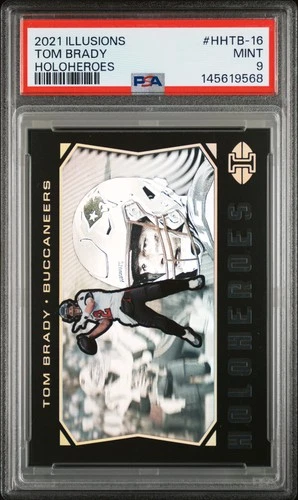 2021 PANINI ILLUSIONS HOLOHEROES #HHTB-16 TOM BRADY PSA 9