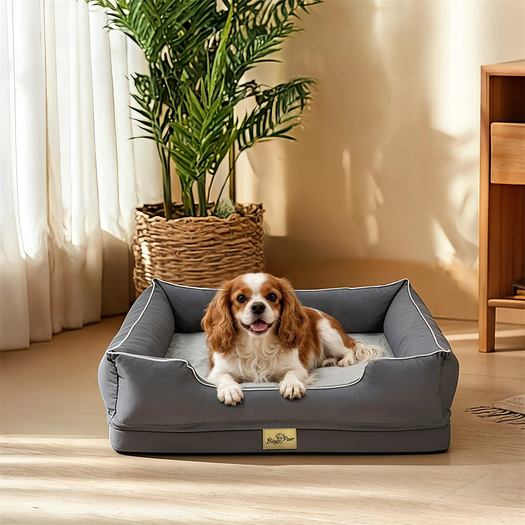 Supportive Comfort Dog Pet Sofa Bed Washable Pet Couch Lounger Bed Sponge Base