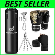 Kickboxing Punching Bag Set - Adult Boxing Gloves Included