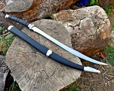 Hand Forged High Carbon Steel Viking Sword Medieval hunting sword With Scabbard