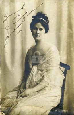 Isadora Duncan Signed Autograph Photo Postcard COPY