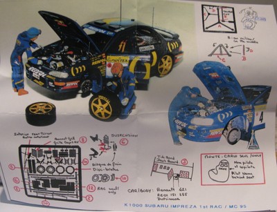 Kit Résine Provence Moulage K1084 – Subaru Impreza Monte Carlo 1996, échelle 1/43