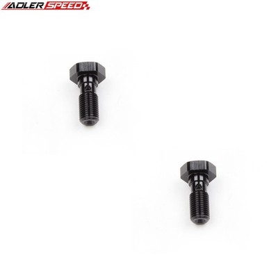 US SHIP 2PCS UNF 3/8-20UNF Black Banjo Bolt Aluminum Brake Hose Fitting Adapter
