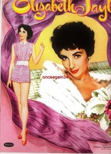 VINTAGE UNCUT 1953 ELIZABETH TAYLOR PAPER DOLLS~GORGEOUS~#1 TOP REPRODUCTION