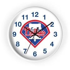 Philadelphia Phillies Logo Wall Clock | Baseball Team Decor