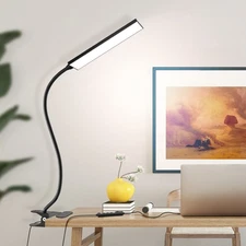 Vansuny Clip on Light LED Desk Lamp with Eye-Caring and Metal , 11 Level