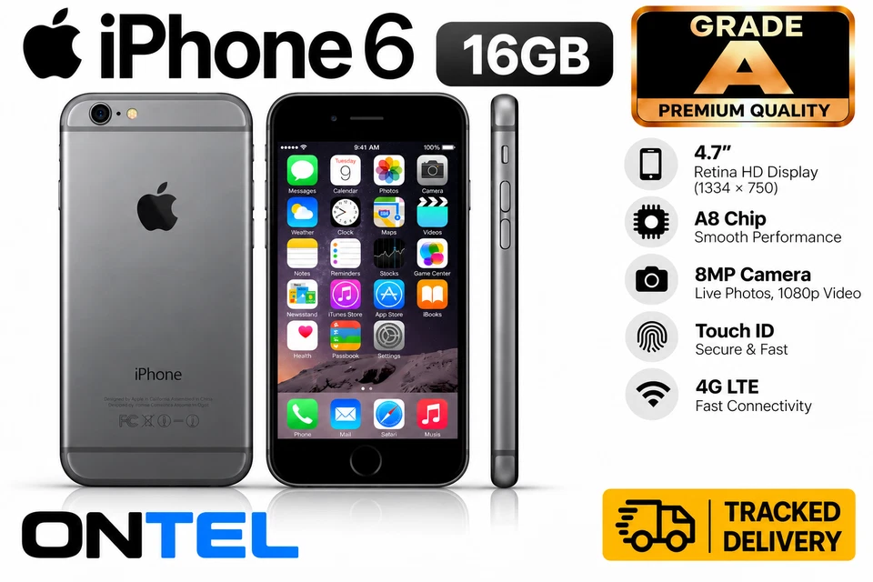 Apple iPhone 6 16GB 64GB 128GB Space Grey, Silver, Gold Unlocked, Average, photo 1 of 2