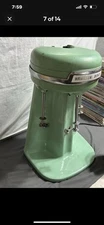 Vintage Hamilton Beach Jadeite Triple 3 Head Milkshake Malt Maker Machine   