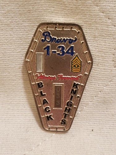 U.S. Army Bravo Company, 1st Battalion, 34th Infantry Regiment, Challenge Coin - Picture 5 of 7