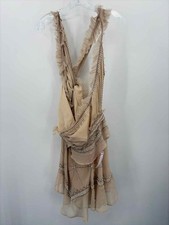 Pre-Owned Asos Tan Size 14 Short Sleeveless Dress