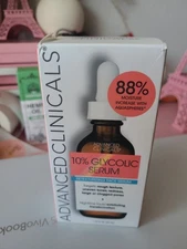 Advanced Clinicals 10% Glycolic Retexturizing Face Serum 1.75 Fl Oz (52mL)