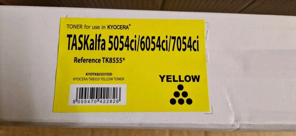 3 Pack KYOCERA Compatable toner Cartridges TK8555 YELLOW CYAN MAGENTA PRINT INK - Image 4 of 4