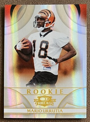 2008 Donruss Threads Hobby Rookie #212 Mario Urrutia /999 Bengals Numbered Holo