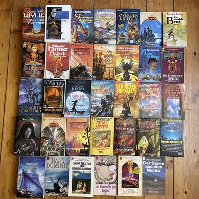 SF-Fantasy Roman Konvolut   Sammlung 34 Bucher Barbara Hambly Paul Kearney etc