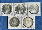 BU Morgan Silver Dollars Lot of 5 1880-S, 1884-O, 1888-O, 1890-S, 1897-P, ERRORS