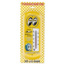 Mooneyes Moon Eyes Thermometer Analog Tinplate Interior Yellow 25cm New from JP