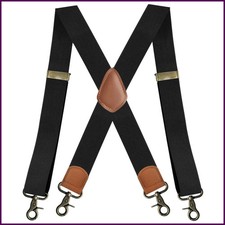 Vintage Men  s Suspenders 3.5cm Wide Adjustable Elastic Trouser Braces