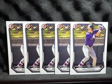2026 Bowman Ethan Holliday 5 Card Lot 1st Bowman Base Lot