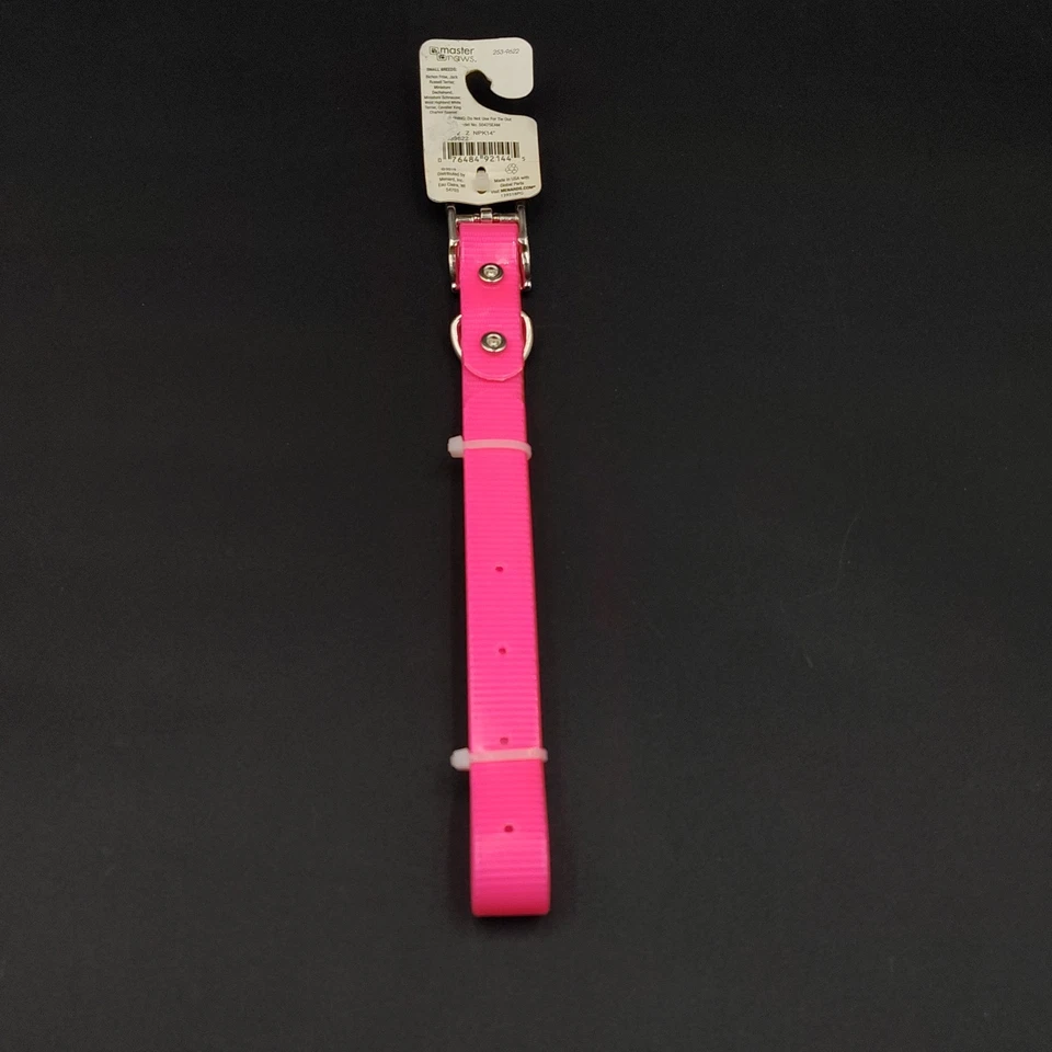 ✅Master Paws 狗项圈防水小颈-14 英寸宽-3/4 英寸粉色🐶📸👀 — 第 2/4 张图片