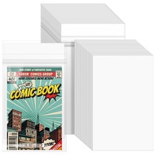 50 Sets Clear Resealable Current Size Comic Book Bags and Boards