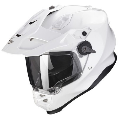 Scorpion Exo-ADF-9000 AIR Solid Adventure-Helm Perl-Weiss Motorradhelm Pinlock