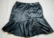 NWT Gypsy Jeans Womens Black Streetwear Fusion Gothic Y2K Mini Skirt Size 18