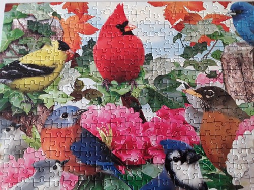 Ravensburger 500 Piece Puzzle “Garden Birds” No. 142231 Complete Flowers - Picture 3 of 9