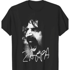 Frank Zappa Short Sleeve Heavy Cotton Black Full Size T Shirt For Men AG368